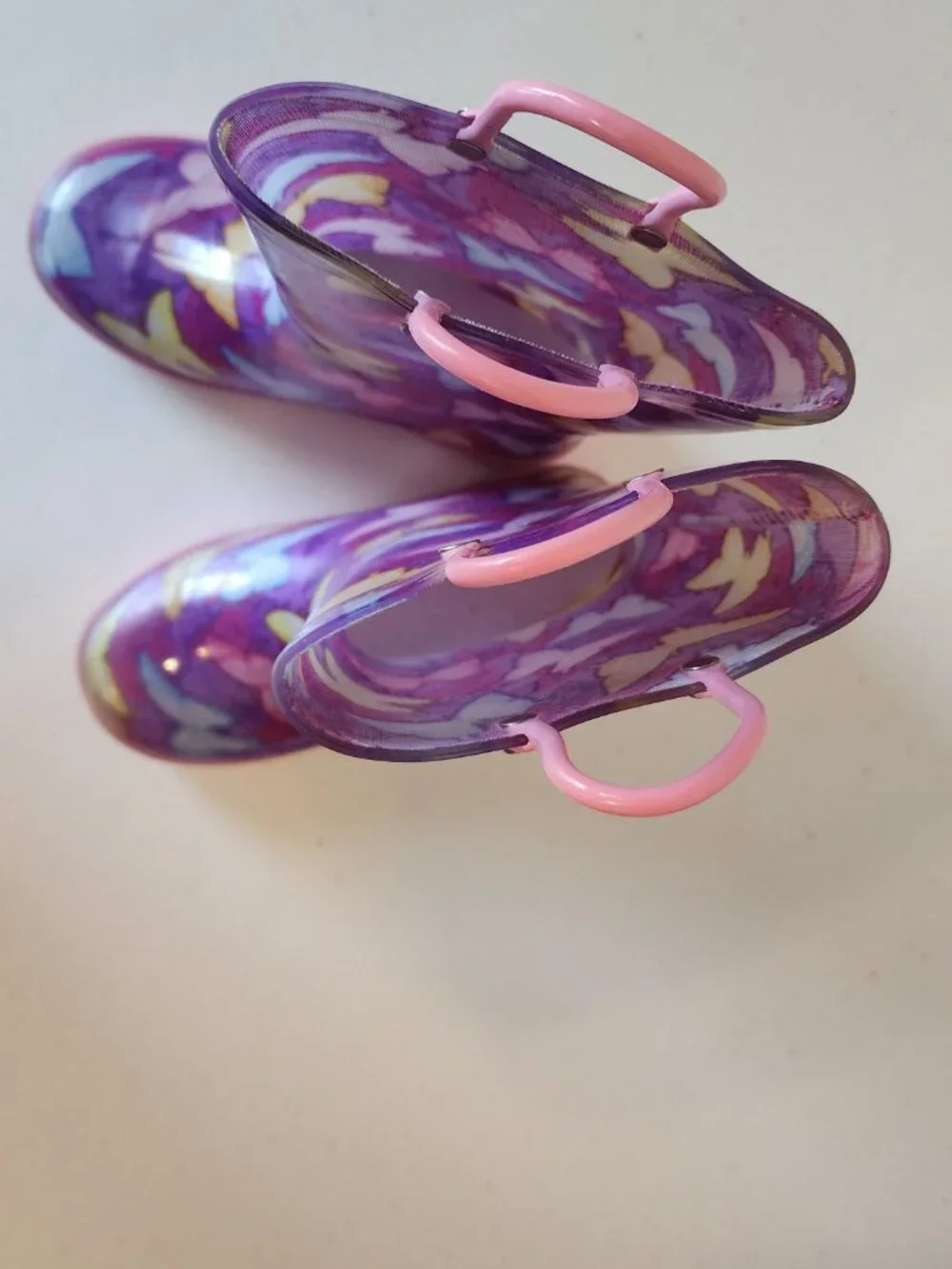 Kids Butterfly Rain Boots | Purple Pink | Size 10